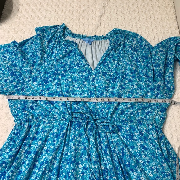 Draper James Kellie Dress in Blue Aster Floral Sz XXL - Picture 9 of 10